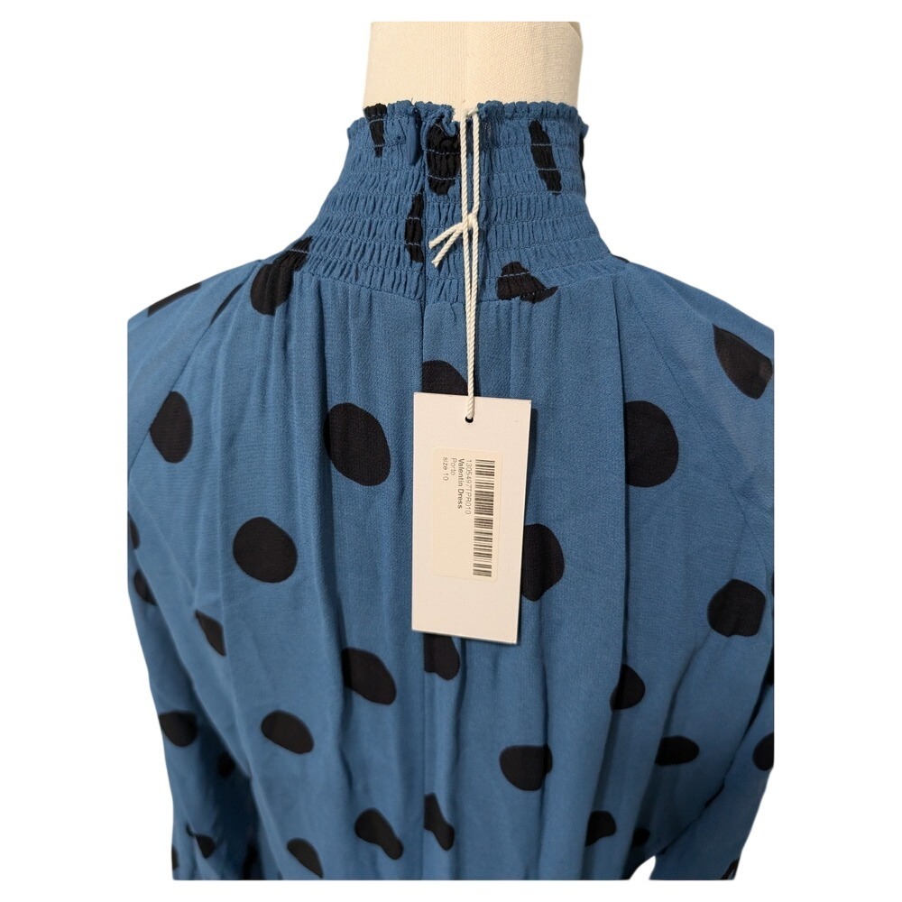 NWT Reformation Valentin Porto Polka Dot‎ Long Dress Size 10 - Picture 8 of 14